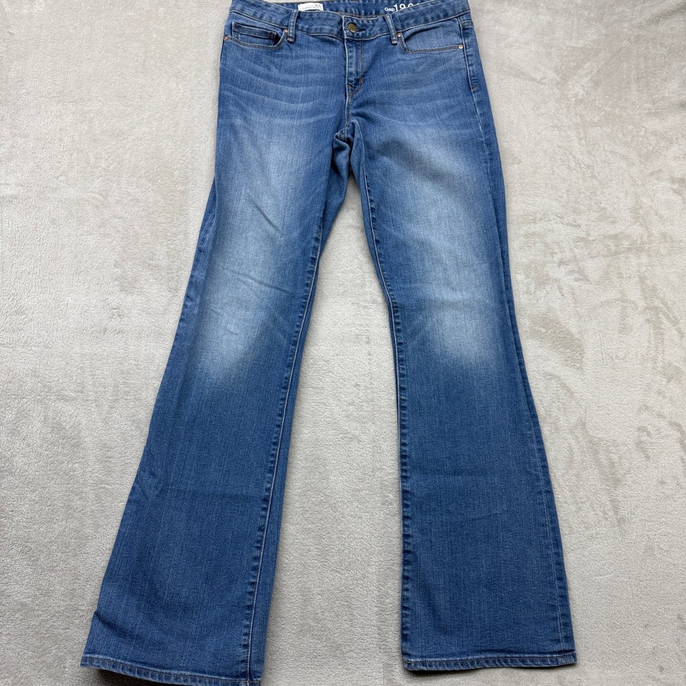 Gap 1969 Jeans Womens 30 Long Perfect Boot Blue Light Wash Stretch Classic Denim
